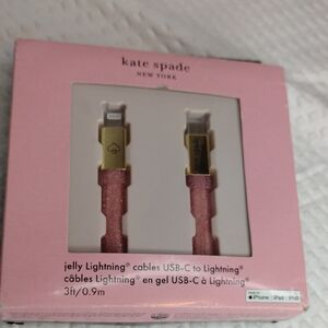 Kate Spade Pink and Gold USB-C to Lightning Cable 3 Feet